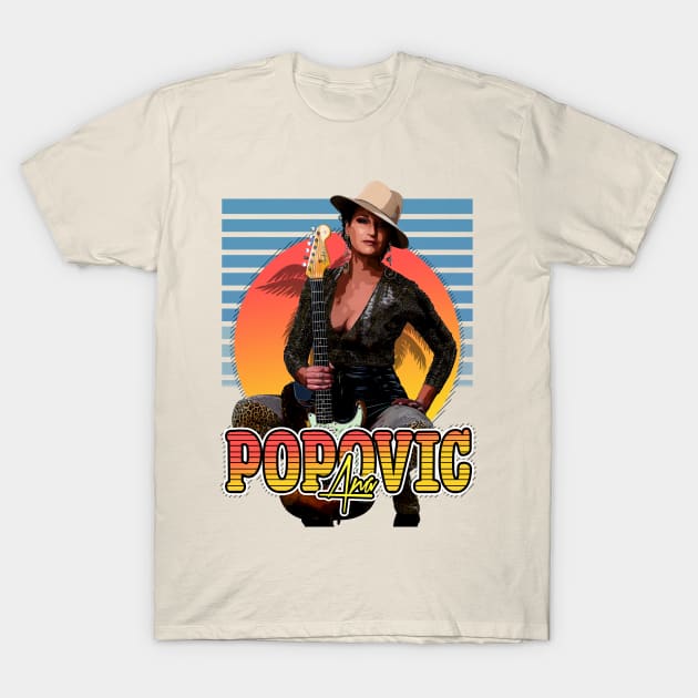 Retro Flyer Style Ana Popovic Fan Art Design T-Shirt by Now and Forever